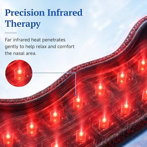 Wireless Heated Nasal Mask for Dry Air & AC Environments, 16 Red Light Beads, 3 Heat Levels, USB Rechargeable, Portable Nose Cover for Travel & Daily Comfort - Thumbnail 3