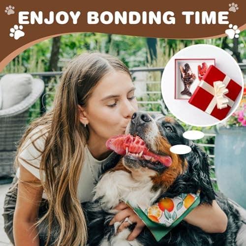 BoYoYo Tough Dog Toys for Aggressive Chewers 2 Pack, Indestructible Dog Toys to Keep Them Busy, Beef Flavor Nylon Dog Chew Toys for Large Dogs - Thumbnail 5