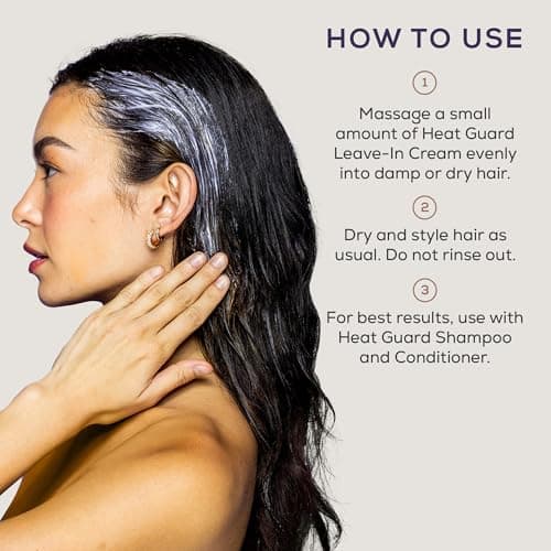 SUTRA Heat Guard Leave-In Cream for Frizzy, Dry & Damaged Hair - Thermal Protecting Conditioner Hydrates, Protects & Repairs Against Heat with Hyaluronic Acid - Anti-Frizz Haircare Products - Thumbnail 4