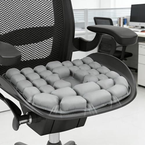 RUIERS Travel Seat Cushion, 3D Air Inflatable Pressure Relief Cushion for Hemorrhoid and Tailbone Pain Relief, Optimal Support for Long Sitting in Car, Air Travel, Office Chairs, Home Living - Image 1