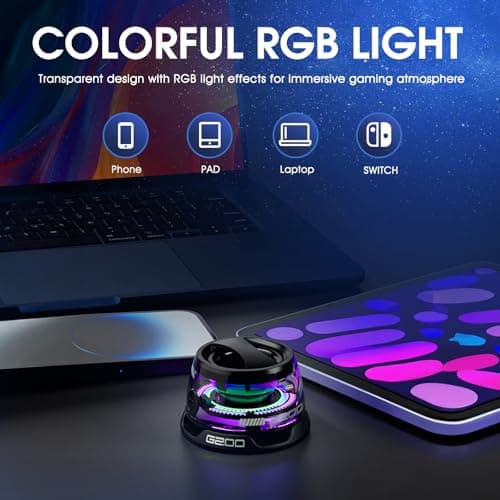 Xpoovv Magnetic Bluetooth Speakers,Small Bluetooth Speaker with Multi-RGB Color Light and Phone Holder for Metal Surface, Perfect Mini Speaker for Shower,Room,Bike,Car,Outdoor Gifts for Teens - Thumbnail 6