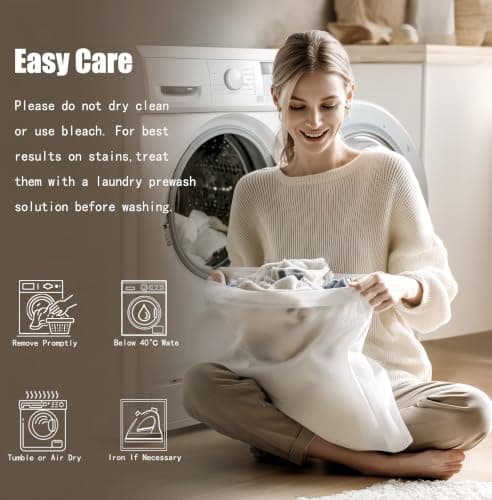 NATUREFIELD 100% Rayon Viscose Derived from Bamboo Sheets Set - 4 Piece- Hotel Luxury Silky-Smooth Feel,Cooling Breathable, for Hot Sleepers, 16" Deep Pocket, 240 Thread Count. White California King - Thumbnail 6