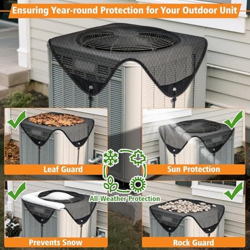 36'' X 36'' Central Air Conditioner Cover for Outside Units,Top Universal AC Unit Mesh Cover Outdoor,Breathable AC Condenser Covers for All Seasons - Thumbnail 6