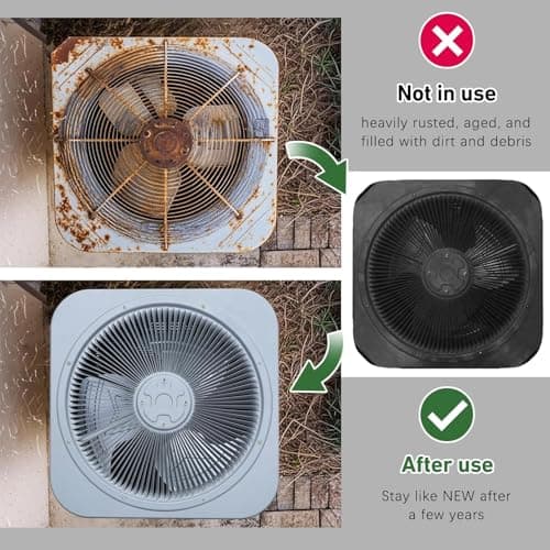 Air Conditioner Covers for Outside Units,36" x 36" Central AC Cover , Resin Woven Mesh,Top Universal Mesh Cover Defender for All Seasons,Efficient Ventilation(36" x 36" ) - Thumbnail 6