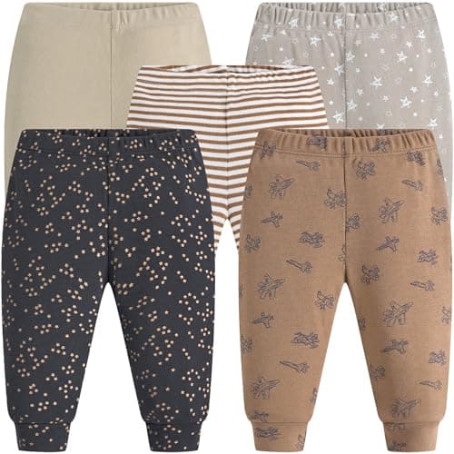 MEYSAHO Baby Newborn Layette 10-Piece Set Cotton Bodysuits Short Sleeve Pants Sets Star Plane Printed for Baby Girls Boys Clothes Unisex Baby Gift Sets for 0 3 Months - Thumbnail 4