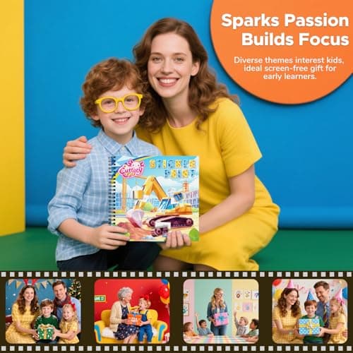 2PCS Paint by Number Sticker Book - Kids Crafts & Acitivity Puzzles Book for Ages 4-10,Mess-Free Travel Toys for Road Trip & Airplane,Perfect Gifts & Basket Stuffers for Kids - Thumbnail 5