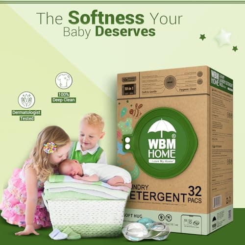 WBM Baby Care Laundry Detergent Pods, 32 Count | Laundry Pods Specially Designed For Clothes | Soft Hug Fragrance With 10x Ultra Power Cleaning - Thumbnail 6