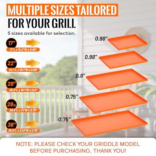 36'' Silicone Griddle Mat for Blackstone - Heavy-Duty Food-Grade Griddle Cover & Full Surface Protection, Waterproof, Rust & Dust-Proof, Essential Blackstone Griddle Accessories for Outdoor BBQ - Thumbnail 5