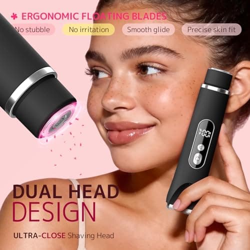 CoolHair Bikini Trimmer for Women, Smooth Electric Razor for Sensitive Skin, IPX7 Waterproof Wet & Dry Cordless Body Shaver for Bikini Area, Pubic Hair, Face, Underarms & Legs (Black - Thumbnail 4
