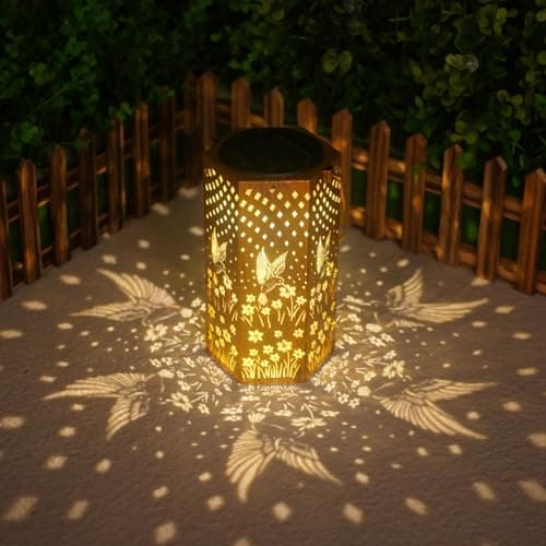 Hummingbird Solar Lanterns Outdoor Waterproof Garden Decor - Birthday Gifts for Women Men Mom Father Garden Gifts, Solar Lights Outdoor Decor for Patio, Outside, Yard, Lawn, Pathway - Thumbnail 4