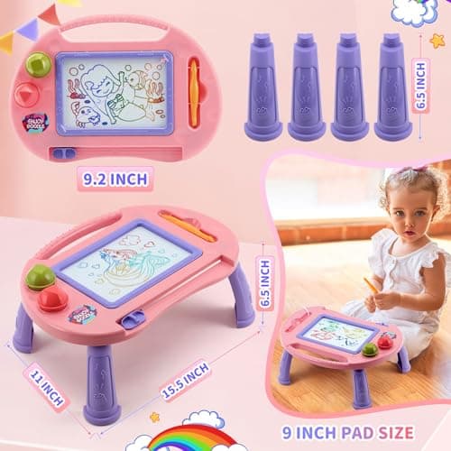 BABLOCVID Toddler Toys,Toys for 1-2 Year Old Girls,Magnetic Drawing Doodle Board for Kids Toy,Educational Learning Baby Toy for 18 Months 1 2 3 Year Old Girl Boy Birthday Easter Gifts,Arts and Crafts - Thumbnail 5