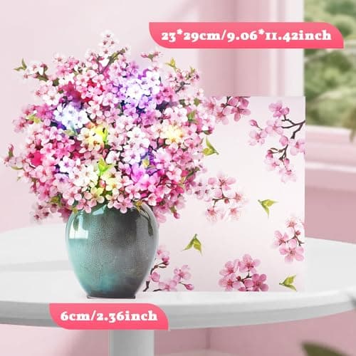 APOTODITO Cherry Blossom Card with Lights and Music, Mother’s Day Card Valentine’s Day Card for Women Mom Wife - Thumbnail 5
