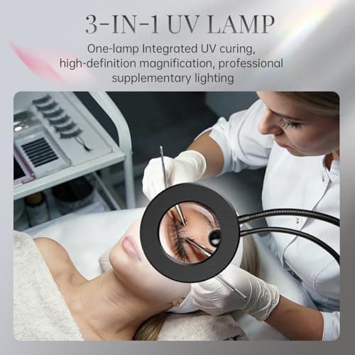 krofaue Dual Head UV Nail Lamp with 6X Magnifier, UV LED Flash Curing Light for Gel Polish, 3 Color Temps & Desk Clip for Home and Salon DIY - Thumbnail 6
