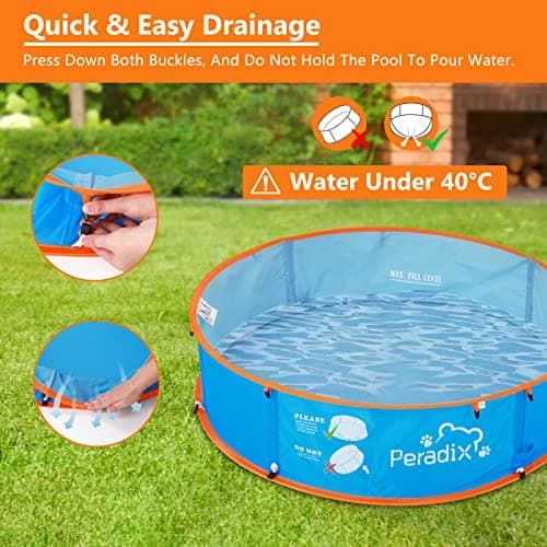 Peradix Paddling Pool for Kids & Pets Infant Ball Pit Tent, Baby Beach Tent, Toddler Wading Pool UV Sun Shelter Canopy with Mosquito Net, Portable Pop Up Tent Summer Beach Toys for Child - Thumbnail 5