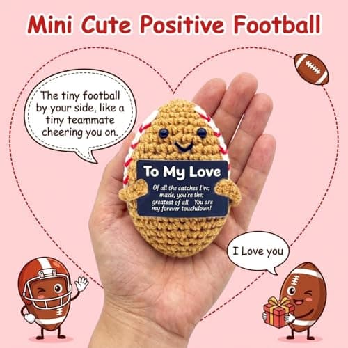 Kenoerd to My Love,Emotional Support Pickle,Handmade Crochet Thinking of You Gifts for Boyfriend Girlfriend,Positive Potato Funny Birthday Gift for Women Men Coworker,Stress Relief Desk Decor - Thumbnail 4