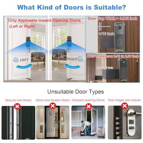 Anti Theft Blink Doorbell Mount - Blink Doorbell Camera Mount 2nd Gen No Drill - Metal Blink Front Door Bracket Door Bell Holder for Apartment - Thumbnail 3