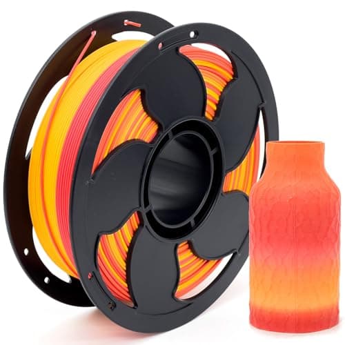 1.75mm PLA Filament Matte Gradient Rainbow Autumn for 3D Printer High Speed 500mm/s, 1kg (2.2lbs) Spool Neatly Wound 3D Printing PLA Filament Rod Perfectly Hide The Layer Line