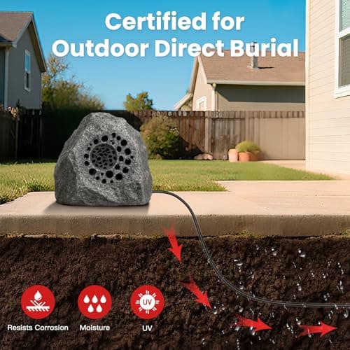 PTASYGK 12/2 Outdoor Speaker Wire - Direct Burial Speaker Cables CL3 CL2 Rated 100 Feet, UV Resistant CCA Cable for Garden, Patio, Pool Audio Systems - Thumbnail 2