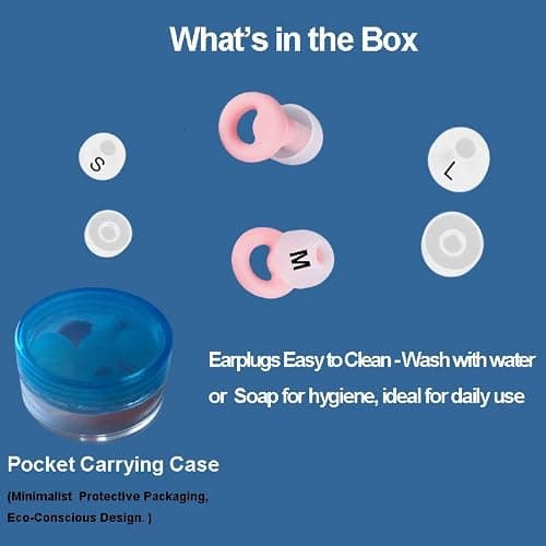 Sleeping Ear Plugs, 50 db Noise Reduction, Comfortable Sleep Earplugs for Small & Large Ear Canals, Air Pressure & Sound Sensitivity Relief, Anti-Snoring & Private Rest, Noisy Room, Travel, Daily Use - Thumbnail 3