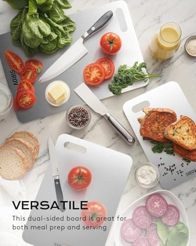 Titanium Cutting Board, 100% Pure Titanium Cutting Boards For Kitchen, Best Non Toxic chopping board, Dishwasher safe, Hygiene and Durability for Meat and fruit, New Package Design (3 PCS) - Thumbnail 3