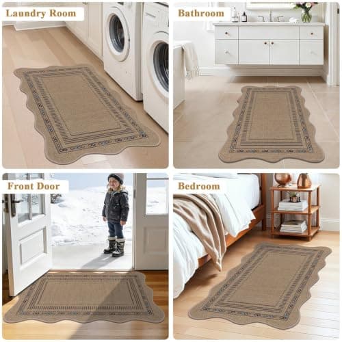U'Artlines 2'x3' Indoor Door Mat, Entryway Rug, Non Slip Woven Washable Area Rugs, Kitchen Mats for Floor, Front Entrance Doormat for Kitchen Hall Porch Bathroom Bedroom Patio Decor (Colorful) - Thumbnail 6