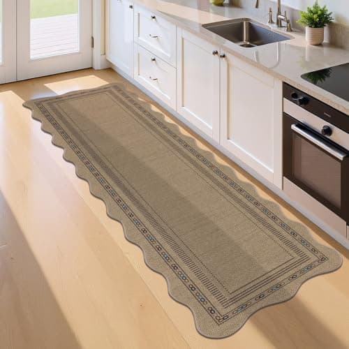 U'Artlines Long Hallway Runner Rug, 2'x8' Non Slip Washable Jute Kitchen Rug, Farmhouse Floor Carpet Runners for Kitchen, Entryway, Bathroom, Laundry Room, Indoor Home Decor(Colorful) - Thumbnail 2