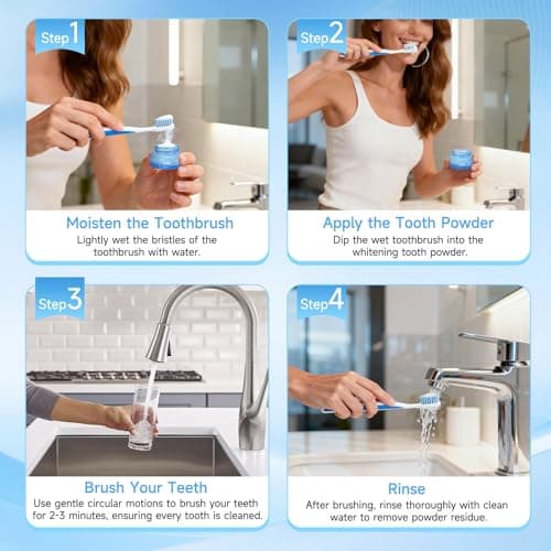 Teeth Whitening Powder,Removes Stains with No Sensitivity,Enamel-Safe Toothpaste Whitening Powder for Coffee,Tea,Food,and Tobacco Stains (0.5 Ounce (Pack of 1)) - Thumbnail 6