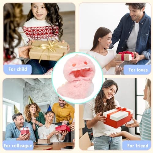 HiOKOU Clothes for labubu 17cm Accessories Suit Cute Clothes for Doll Dress up Animal Style Outfits (NO Doll)（Pink Dinosaur） - Thumbnail 6