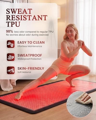 MICEYLIVE Red Light Therapy Mat Full Body,73"x33''Red Light Therapy Blanket with 1395 LEDs,660nm & 850nm Dual Wavelength for Full Body Joint Muscle Pain Relief & Sleep Improvement - Thumbnail 5