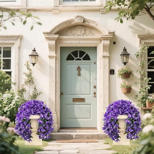 capirosa Artificial Flowers for Outdoors Fake Purple Bougainvillea Hanging Flower Decoration, 2Pcs Realistic Faux Silk Plants Long Trailing Vines, Spring Decor for Porch Patio Balcony Planter Yard - Thumbnail 5