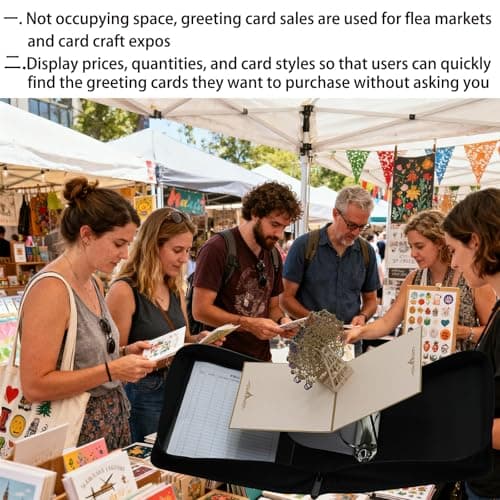 Magiarcana sale 3D pop up greeting card Display Album, for 6x9 inches Greeting Card Organizer Book for Retail, Store Events (black) - Thumbnail 3