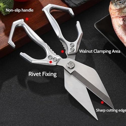 Heavy Duty Kitchen Shears, Kitchen Scissors for Food, Multi-purpose Kitchen Shears, Multifunctional Heavy-Duty Kitchens Shear, Suitable for Cutting Chicken - Thumbnail 3