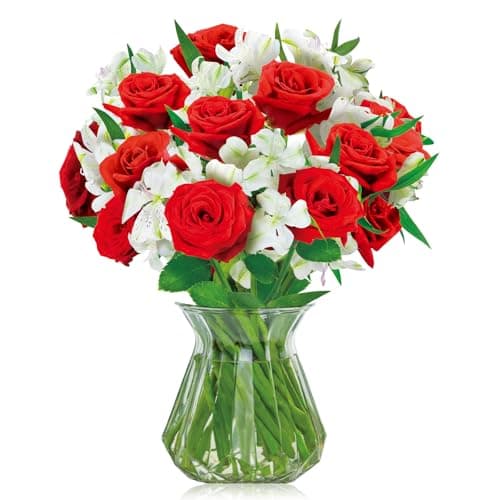 Airpark 3D Pop Up Flower Greeting Cards, Romantic Rose & Lily Forever Paper Flower Bouquet Pop Up Valentines Day Card, Birthday, Anniversary Card for Her Him Wife Husband Couple, Blank Notecard & Envelope - Image 1