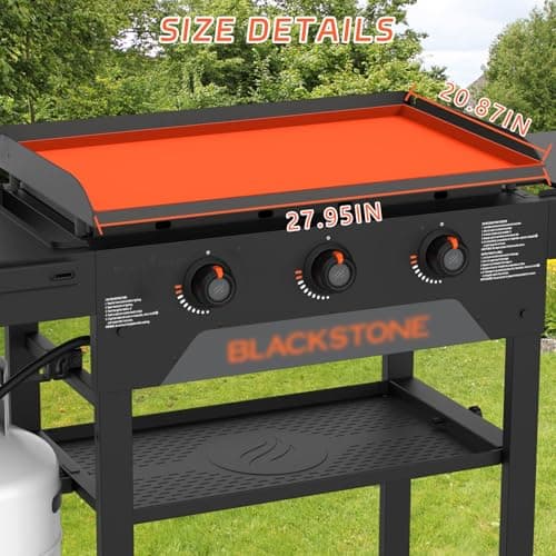 Griddle Cover Mat for Blackstone (28XL), Protect Your Blackstone from Dirt and Rust Throughout The Year, Waterproof and Insect-Proof Mattress Protector, Food Grade Silicone Grill Mat (Orange) - Thumbnail 6