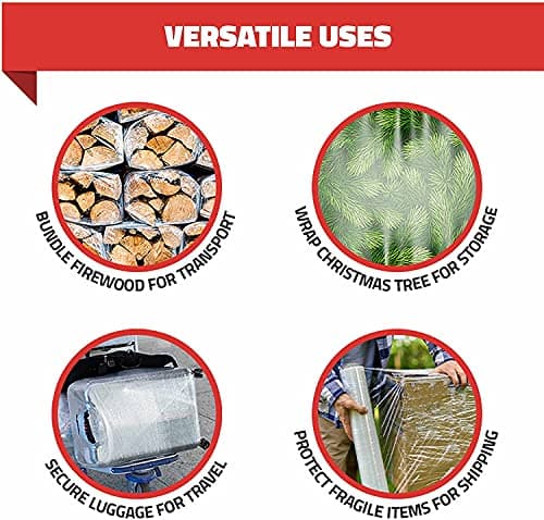 Stretch Wrap with Handle Industrial Strength 4 Pack 11" x 1000 Ft 60 Gauge Thick Shrink Wrap Roll for Moving Supplies, Furniture, Pallets, Plastic Wrap for Packing, Heavy Duty Stretch Film - Thumbnail 6