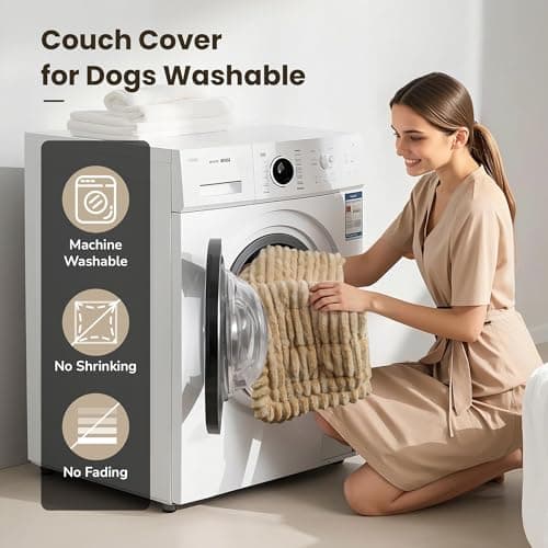 PIGLOG Pet Couch Cover Dogs Washable Couch Protector Non-Slip Dog Mat for Couches and Sofas Pet Friendly - Thumbnail 4
