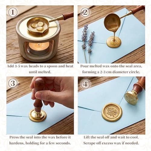 Custom Wax Seal Stamp，Memorable Impression-Personalized Wax Seal Stamp，Design Your own Logo for Invitations, envelopes, Wine Decorations, and Special Occasions. - Thumbnail 6