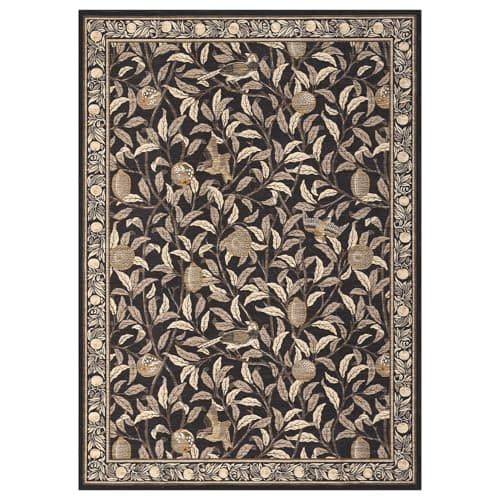 GarveeHome 8x10 Area Rugs for Living Room, Boho Leaf Rugs for Bedroom with Soft Low Pile, Non Slip Botanical Bird Large Washable Rug 8x10 for Dining Room Stain Resistant Brown Throw Rug - Thumbnail 4