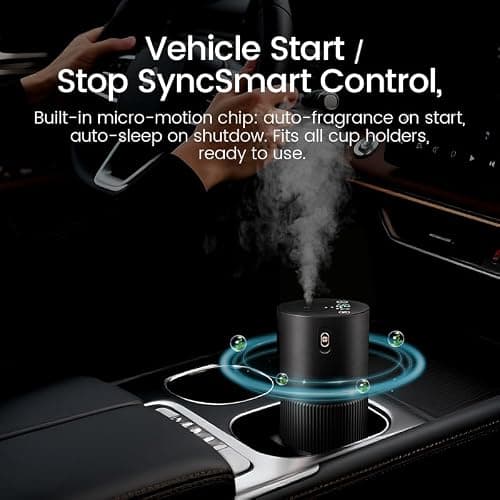 Waterless Diffuser for Essential Oil, Aluminum Alloy & Fabric, 0.33 Fl Oz/ 10mL, Waterless Diffusers, Scent Diffuser with Timer & 4 Mist Levels for Home, Room, Car, Office - Black - Thumbnail 2