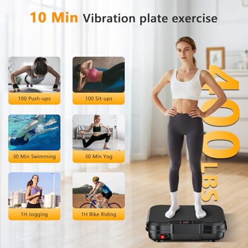 NXSCI Vibration Plate Exercise Machine,Vibrating Platform for Lymphatic Drainage with 250 Speeds,500 lbs Weight Capacity,Vibrated Plates for Weight Loss,Full Body Workout Equipment for Fitness at Home - Thumbnail 2