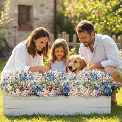 WucaFl Artificial Flowers for Outdoors, 15 Bundles UV Resistant Fake Flowers, Colorful Daisy Faux Plants for Porch Patio Planters, Realistic Outdoor Flowers for Garden Yard Window Box Decor - Thumbnail 4