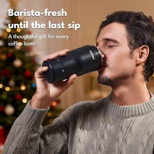 Tastee Heated Coffee Mug – 12oz Portable Travel Mug with 1℉ Precise Temperature Control, 8-Hour Heat Retention, 30W Fast Charging, Leak-Proof, Wide Mouth, Gift-Ready for Office, Home & Outdoor(Black) - Thumbnail 3