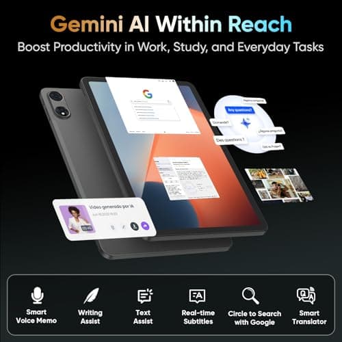 JIKOCXN Android 16 Tablet 12 inch Tablets, 36GB RAM + 128 Storage(Expandable up to 2TB), 2 in 1 Tablet with Keyboard Case Mouse Stylus, Octa-Core, 2K Display, 18 MP Dual Camera, 8000mAh, 5GWiFi, GPS - Thumbnail 5