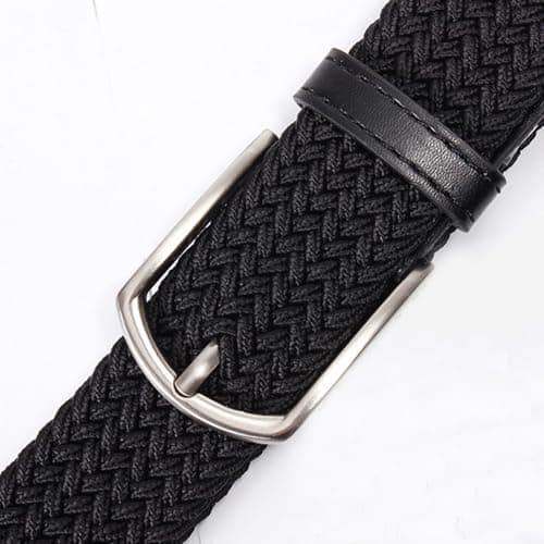 Myfunc 2Pack Belts No Holes Golf Jeans Pants Casual Stretchy Elastic Braided Woven Belt for Mens Boys Womens Girls - Thumbnail 4