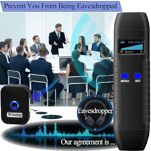KAXYUYA Hidden Camera Detector GPS Tracker Detector, RF Bug Sweeper Listening Device Detector for Car, Hotel, Meeting Protect Your Privacy - Thumbnail 4
