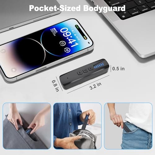 ZHENHAN Hidden Camera & Bug Detector – Portable Anti-Spy Device for GPS Trackers, Wireless Bugs | Travel, Home, Office Security (Black) - Thumbnail 5