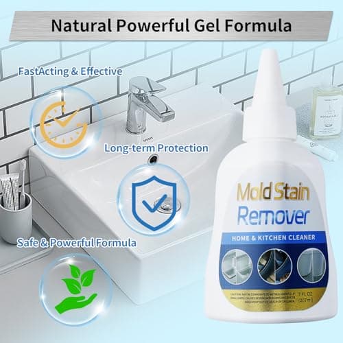 Washing Machine Cleaner, Multi Home Stain Cleaning Gel, Heavy Duty Stain Cleaner for Washing Machine, Refrigerator Strips, Bathroom Grout, Sink, Shower, Caulk, and Front Loader Seal (7 fl oz) - Thumbnail 3