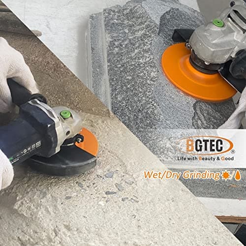 5" Diamond Grinding Wheels, BGTEC 14-Segment Turbo Row Grinding Cup Wheel for Grinder Polishing and Cleaning Marble Concrete Masonry, 1pc - Thumbnail 6