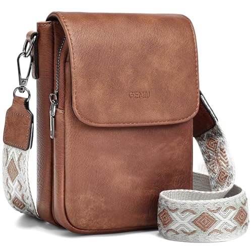 GEMIU Cross Body Bags for Women Rfid Wallet Purse for Women Cell Purse Small Purse Brown - Image 1