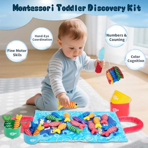 Baby Montessori Sensory Toy 6-18 Months, Ocean Soft Cloth Activity Toy - Thumbnail 2